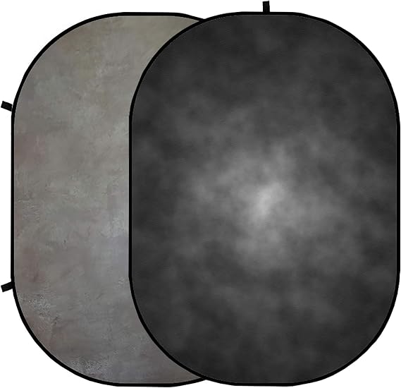 Kate Collapsible Backdrop Gray Black Portable Headshot Background 185