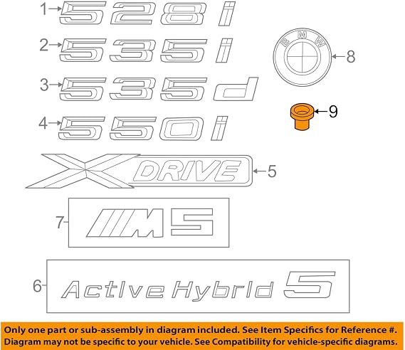 BMW 51141807495 Emblem Grommet
