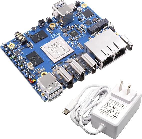 Orange Pi 5 Plus 16GB Rockchip RK3588 8 Core 64 Bit Single Board Computer, 2.4GHz Frequency Open Source Development Board Run Orange Pi OS, Android, Debian, Ubuntu (5 Plus 16GB+Supply)