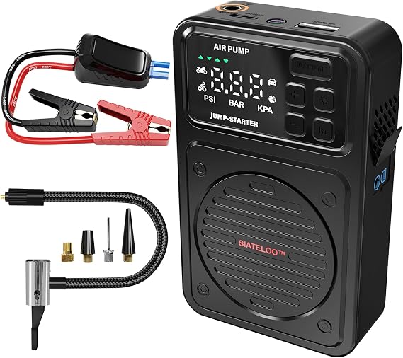 3000A Portable Car Jump Starter with Air Compressor