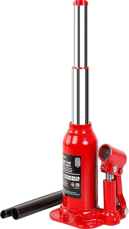 BIG RED 8 Ton (16,000 LBs) Torin Double Ram Welded Bottle Jack for Car Auto Repair and House Lift, ATH80802XR