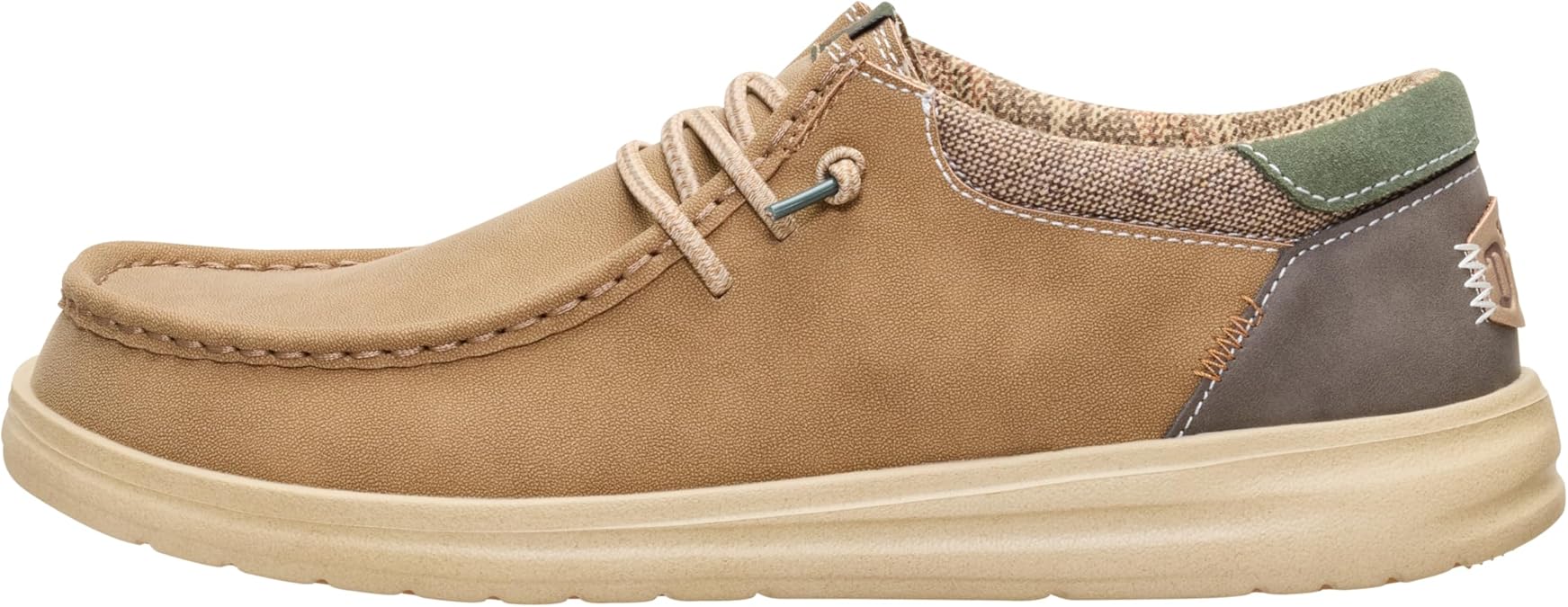 HEYDUDE Men's Paul | Mens Shoes | Men's Lace Up Loafers | Comfortable & Light-Weight | Cushioned Ankle Collar, Elastic Laces, Removable Foam Insole, Slip Resistant Outsole
