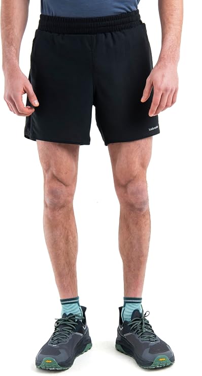 Icebreaker Mens 125 ZoneKnit Merino Blend Speed 6 Shorts - Black - Small