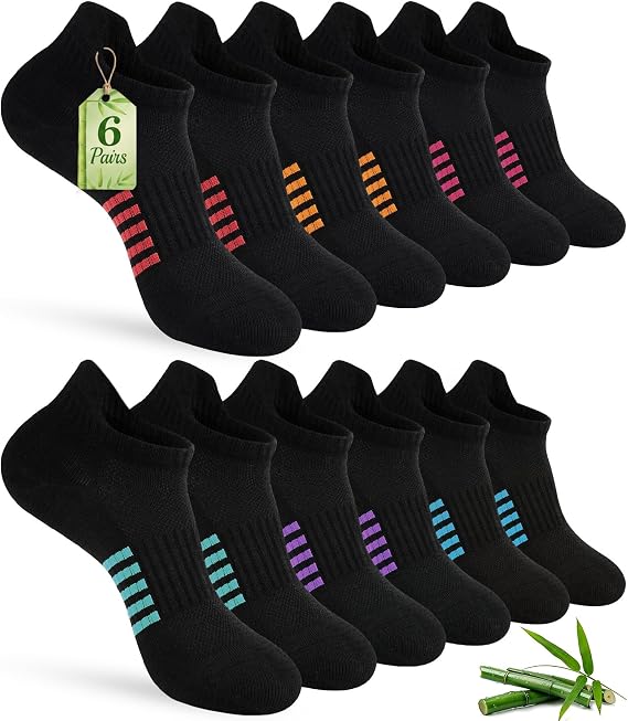 Ankle Socks for Women,Breathable Bamboo Viscose Athletic Socks, Moisture Wicking for Sneakers Running Gym