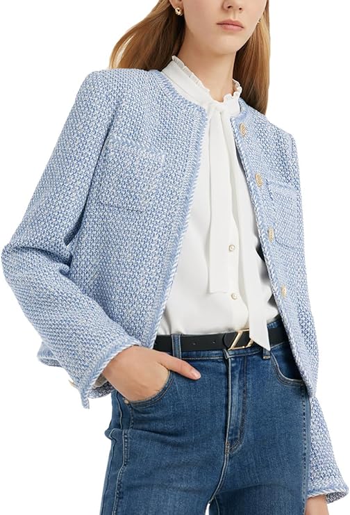 GOELIA 2026 Womens Casual Blazers Long Sleeve Work Office Open Front Suit Jacket Business Blazer