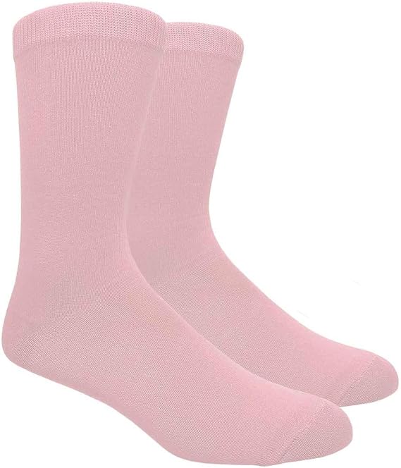 BUYYOURTIES SOCK-101-24 - Pink Designer Solid Mens Sock