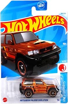 Hot Wheels Mitsubishi Pajero Evolution Super Treasure Hunt Die-Cast Vehicle, Orange, 1:64 Scale, HW J-Imports Series, 169/250