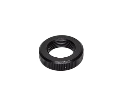 12x28 12-28 Steel Black Oxide Jam Nut - Knurled Outside Diameter