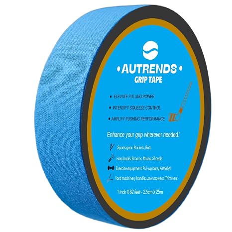 Grip Tape - Multipurpose Cloth Grip Tape for Pull Up Bars, Barbells, Dumbbells, Sports, Tools, Handles, Bats, Rackets, Yard Tools, Wire Wrap, Knife Grip, 1 Inch X 82 Feet