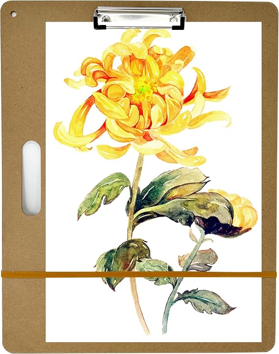 18" x 18" Drawing Board, Artist Sketch Boards with Handle for Drafting Art, Portable Wooden Clipboard for Class or Studio Fit in Artists Tote