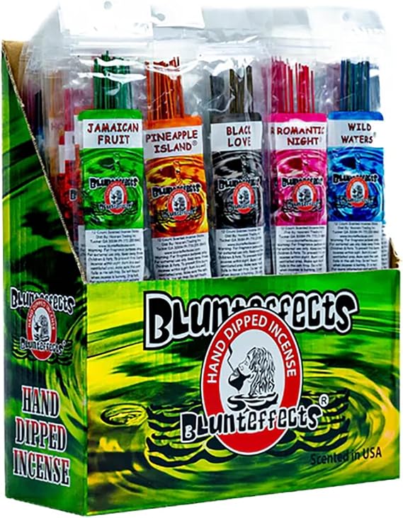Blunteffects Hand-Dipped Incense Sticks 180-Pack, 15 Scents