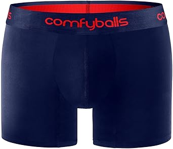 Navy/Racing Red Performance Long Boxers by Comfyballs