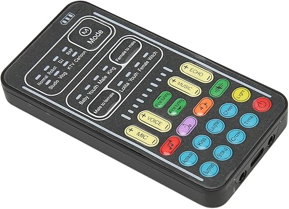 Handheld Gaming Voice Changer with 8 Sound Effects - Sound Card for PC Phone Laptops