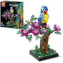 TG BLOCKS Micro Brick Flower Parrot Toy Building Sets, Home Decor and Office Art Creative Gift, DIY Plant Model for Adults, for Teens Ages 8+ Kids