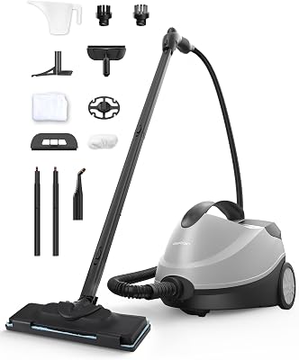 Steam Cleaner, Fast 50S Heat-Up Refill Anytime,293°F 58 PSI Powerful Multipurpose Handheld Steam Mop for Home Use with 50.7Oz Capacity,Steamer for Carpets,Floors,Cars,Tiles, Crack Cleaning,6M Cord