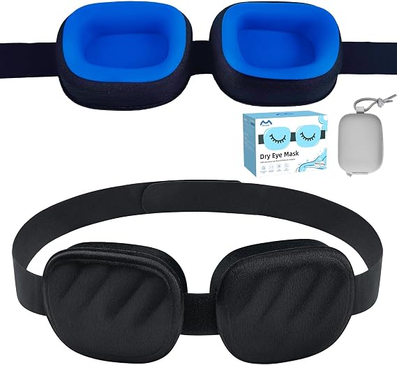 Eye Mask for Dry Eyes, Blackout Moisture Chamber Sleep Mask