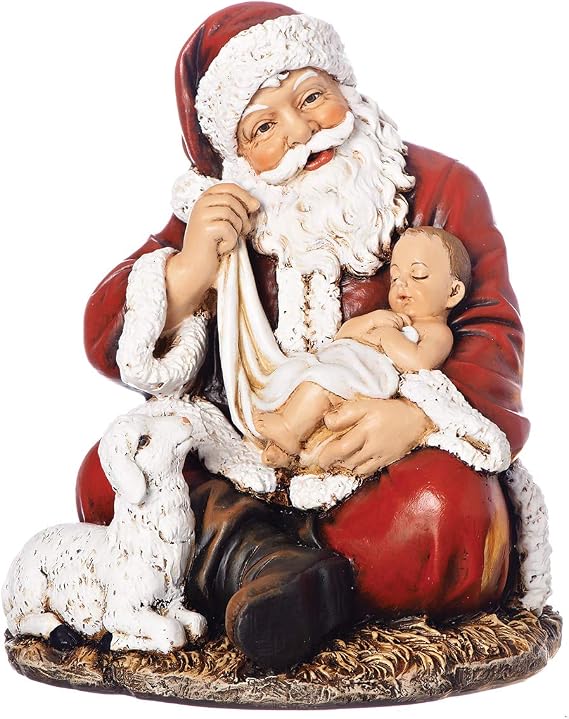 Joseph's Studio by Roman Santa Holding Baby Jesus Figure 6"
