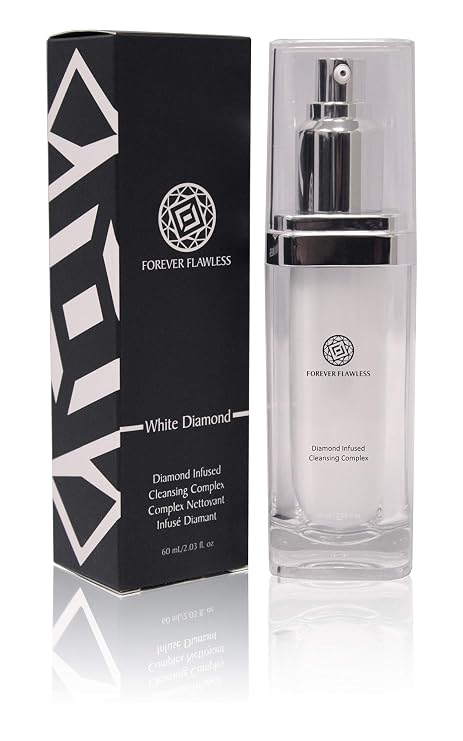 Forever Flawless Diamond Infused Facial Cleanser Anti-Aging, Hydrating Face Wash with Vitamins A & E and Antioxidants Gentle Daily Cleanser for All Skin Types, Men & Women (2.03 fl oz)