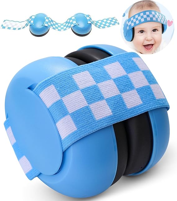 YANKUIRUI Baby Ear Defender, Noise Reduction Earmuffs for Infants and Toddlers up to 36 Months, Adjustable Comfortable Headphones Against Hearing Damage &amp; Improves Sleep