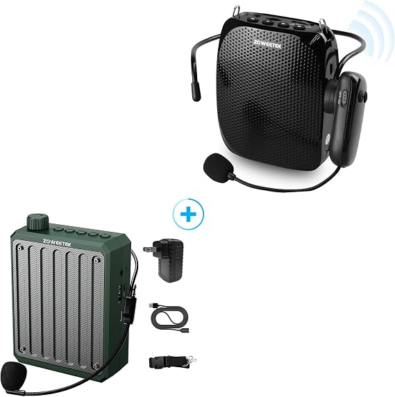 ZOWEETEK Original Voice Amplifier: Black and Green