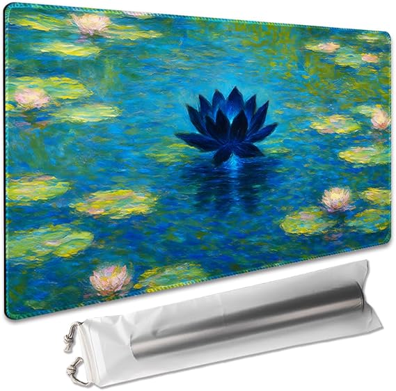 Board Game 14x24in MTG Playmat Compatible for OCG CCG RPG TCG Playmats (The Blooming Night Lotus)