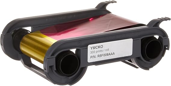 Evolis Consumables, YMCKO Color Ribbon, Primacy Compatible, 300 Prints – 1 Roll