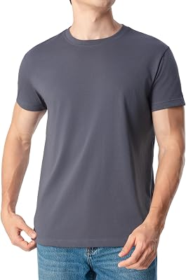 Mens T Shirt Short Sleeve Crew Neck T-Shirt Casual Summer Classic Basic Tee Shirt Longline Curve Hem Tops