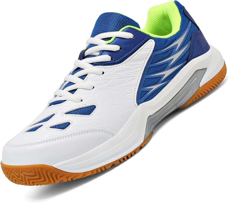 Men's Pickleball Shoes - Tennis & Racquetball Anti-Slip Court Sneakers - Breathable Cushioned Blue