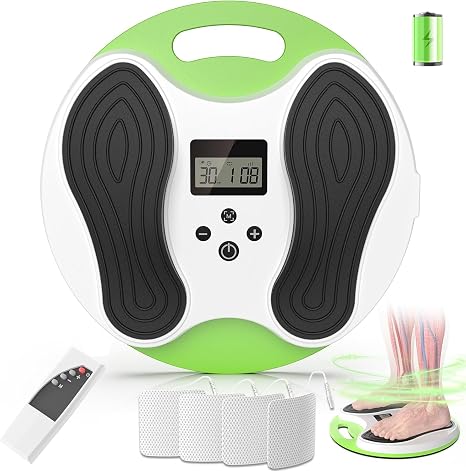 4-in-1 Medic Blood Circulation Stimulator Legs & Feet EMS Foot Massager Electric Foot Massager for Leg Pain & Swelling Reduce Cramps Improve Blood Circulation
