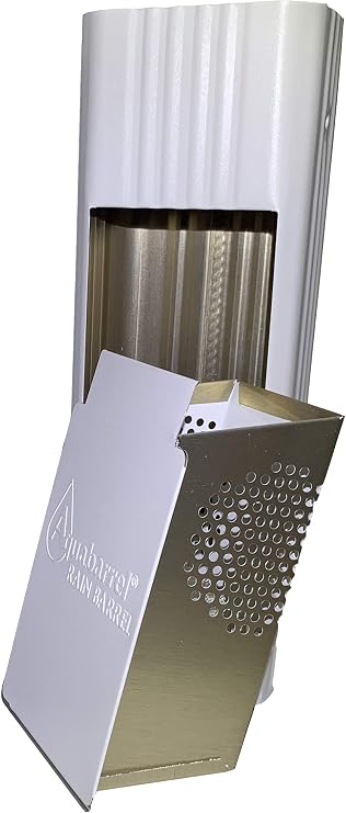 Downspout Filter, Slim Line, 3"x4", White by Aquabarrel