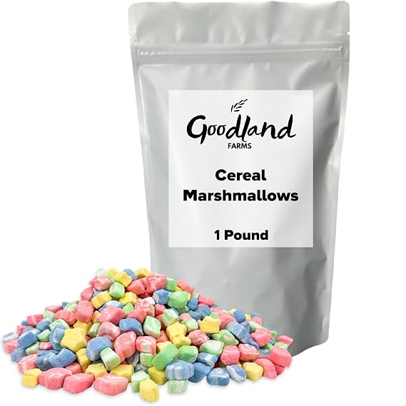Cereal Marshmallows, Dehydrated Marshmallow Bits, Topping and Dessert Ingredient, 1 lb