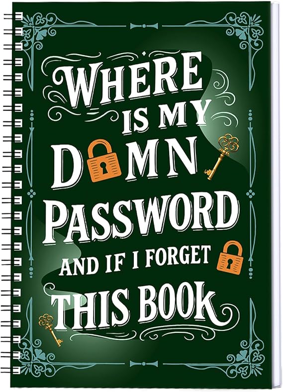 Password Journal Creative Illustrations Notebook | Small Password Book for Family Friends Adults Men Women Home Indoor Office Study