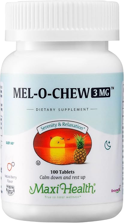 Maxi Health Chewable Melatonin 3mg Tablets (100 Count)
