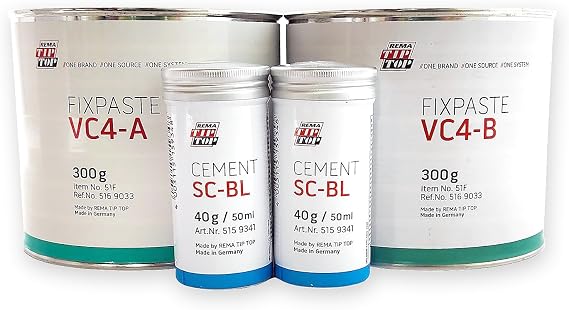 Rema TIP TOP 51F A+B Compound Repair System for Truck and OTR Tire Repair, Two-Part Repair Compound with Special Blue Cement for Professional Repairs | Truck and OTR Tire Repair, Two-Part Repair Compound for Professional Repairs