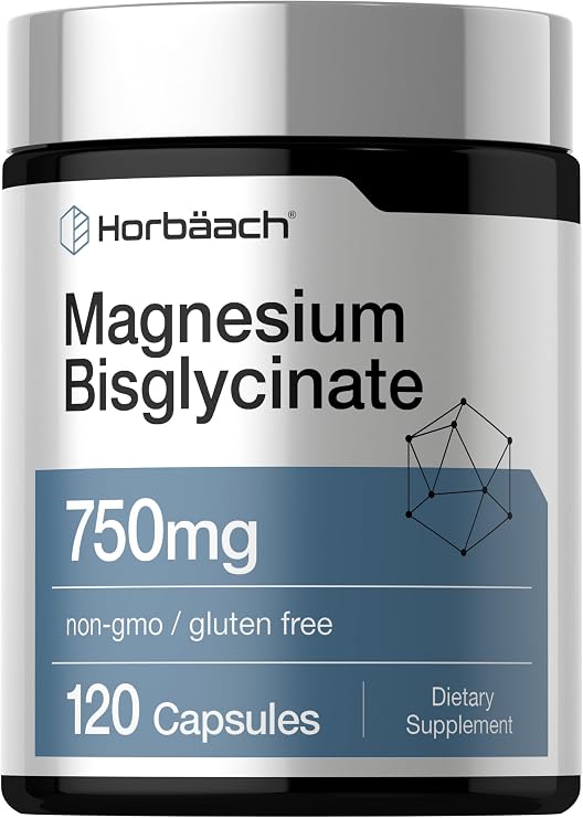 Horbaach Magnesium Bisglycinate | 120 Capsules | 750mg