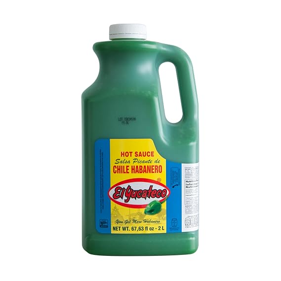EL YUCATECO Green Habanero Hot Sauce 68 oz (Half Gallon) Authentic Mexican Hot Sauce for Bold Flavor | Restaurant Size, Premium Habanero Pepper Sauce for Cooking, Marinades & Foodservice
