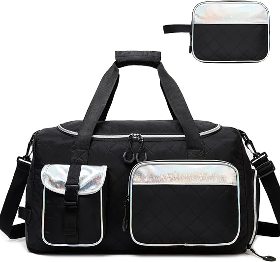 Travel Bags for Women Duffle Bag Tote Bags Women with Toiletry Bag Carry On Luggage for Airplanes with Shoe Compartment