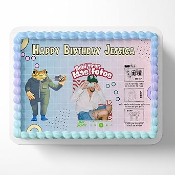 Cakecery Debi Tirar Mas Fotos Bad Edible Cake Image Bunny Topper Personalized Birthday Cake Banner 1/4 Sheet