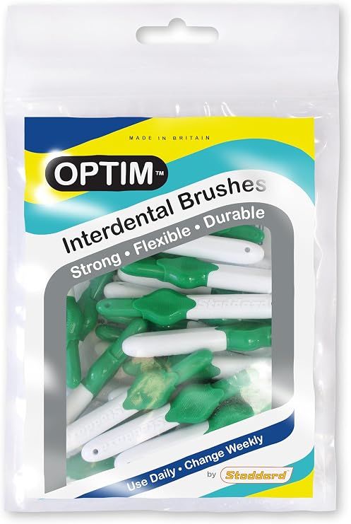 OPTIM Interdental Brushes Pack of 25 Green 0.8 mm Size 5