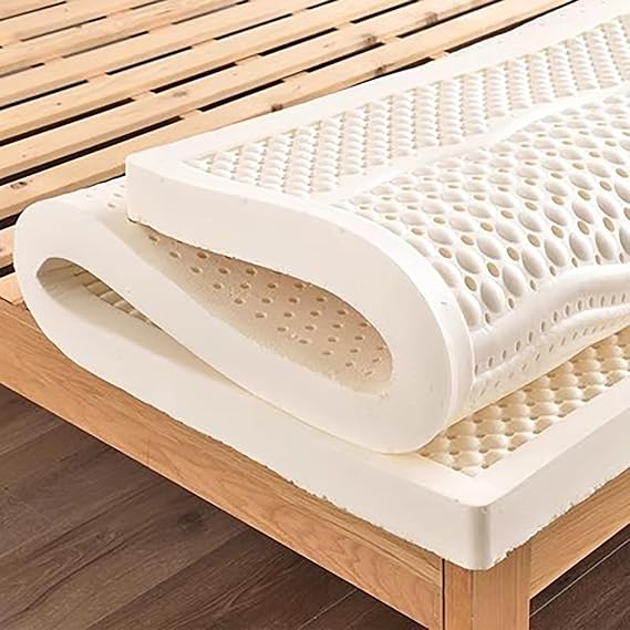 NaKeah 100% Natural Latex Mattress, Thick Soft Mattress Topper Portable Relieves Pressure, Organic Latex Mattress Cover,5cm,90x190cm