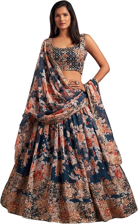 Cbazaar ready to wear Lehenga Choli, Bridesmaid Lehenga Choli with dupatta, Wedding Lehenga for women with Stitched Blouse
