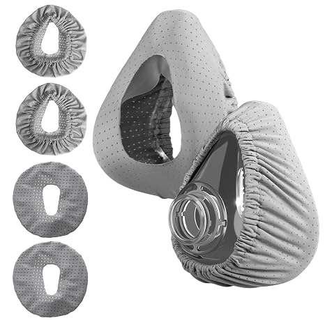 4 Pack CPAP Mask Liners Compatible with Size F20 Full Face Mask Cushion Soft Reusable Cushioned Mask Covers Absorb Facial Oils and Moisture Reduce Red Marks
