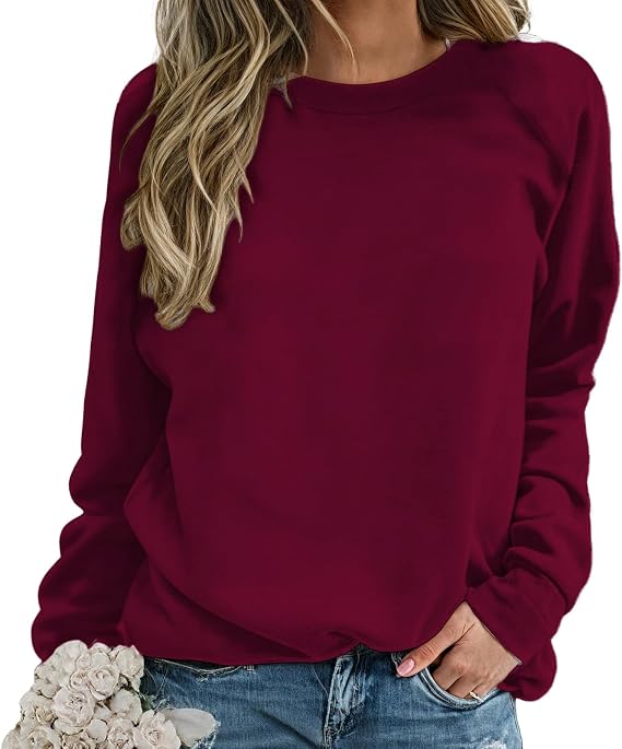MARSVOVO Sweatshirts for Women Trendy Crewneck Pullover Classic Graphic Sweatshirt Loose Comfy Fall Basic Tops