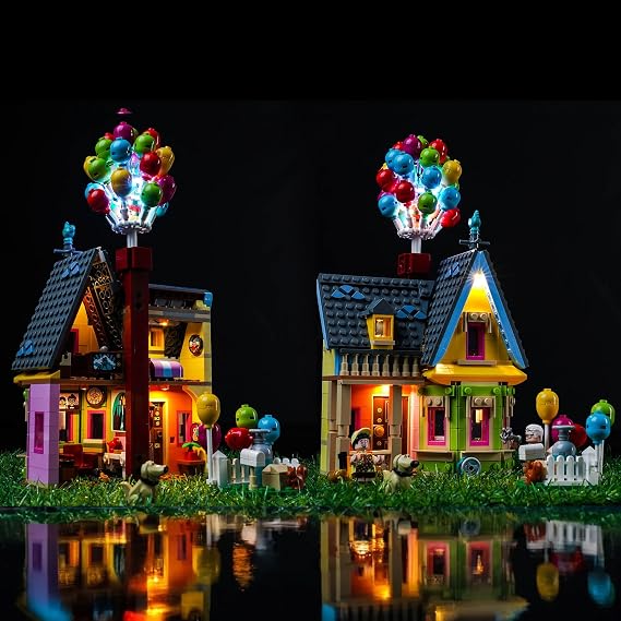 VONADO LED Light Kit Compatible with Lego 43217 Up House (NO Model), Sensing Colorful Lighting Compatible with Lego 43217 Building Toy Set (ONLY Lights)