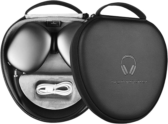 Apple AirPods Max Case Accessory: WIWU AirPod Max Case with Sleep Mode | Airpod Max Accessories for Apple Headphones | Ultra Slim Travel Carrying Case | Portable Storage Bag | Fits 1st and 2nd Generation