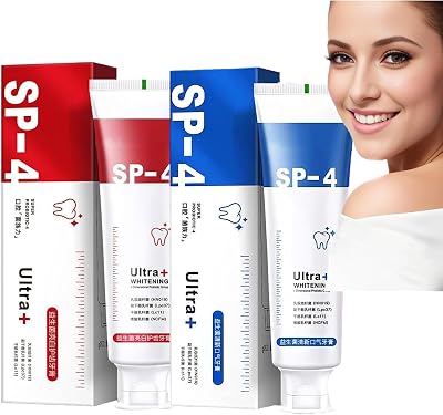 2PC Sp-4 Probiotic Toothpaste Whitening, Sp-4 Super Probiotic-4 Toothpaste, SP-4 Brightening Toothpaste Fresh Breath ToothpasteRedBlue