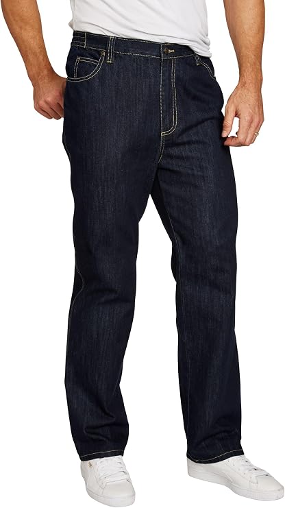 Liberty Blues by Kingsize Men's Big & Tall Loose-Fit Side Elastic 5-Pocket Jeans