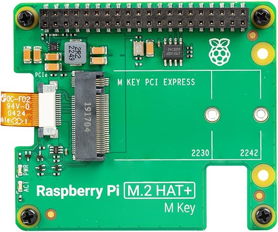 PCIe M.2 HAT Raspberry Pi 5 için, M-Key