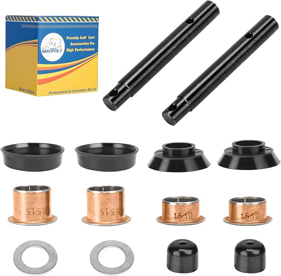Steering Knuckle King Pin and Bushing Repair Kit for Yamaha G2 G8 G9 G14 G16 G19 G20 Gas and Electric Golf Cart 1985-2002