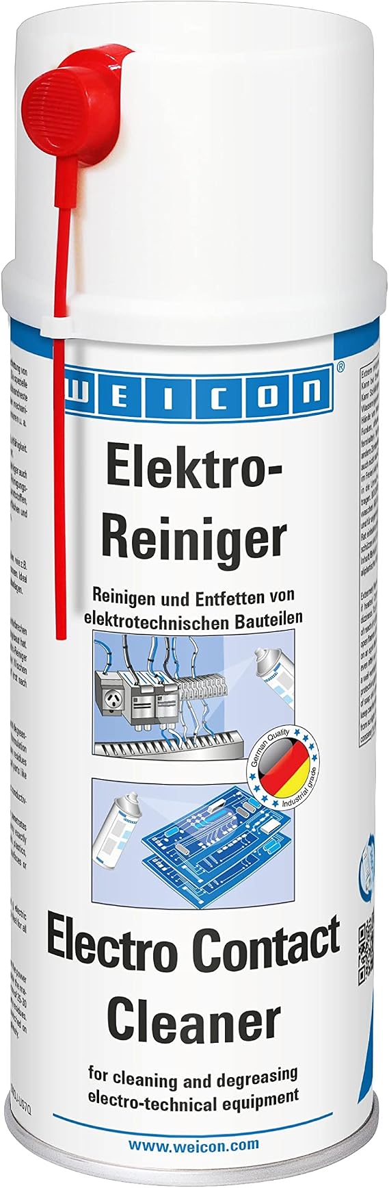 WEICON Electro Contact Cleaner | 13.5 fl oz | Contact Spray for Electronic Components | Dissolves Corrosion | Removes Dust and Dirt |Increases Conductivity